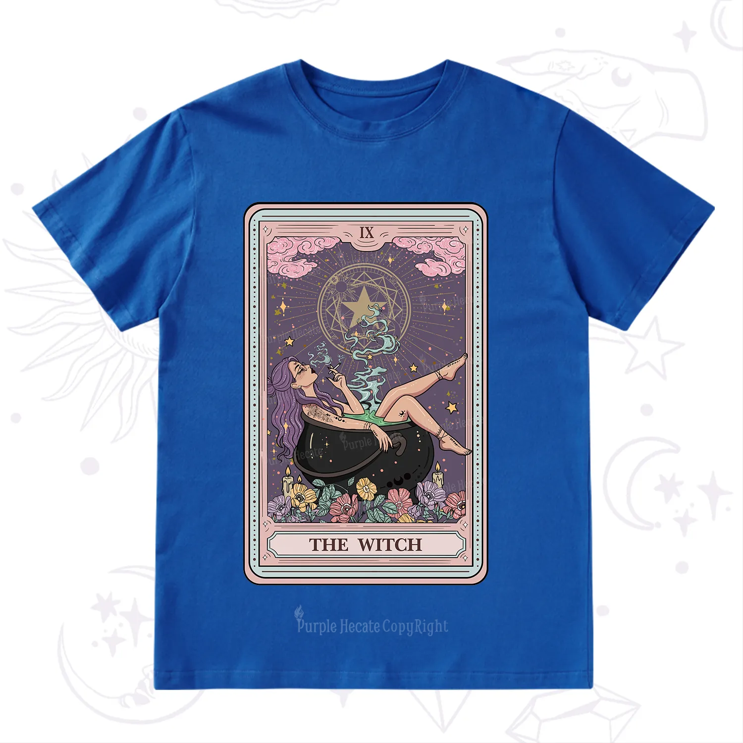 Purplehecate The Witch Tarot Card T-Shirt