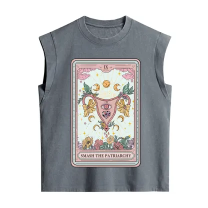 Purplehecate The Smash the Patriarchy Tarot Vintage Washed Tank