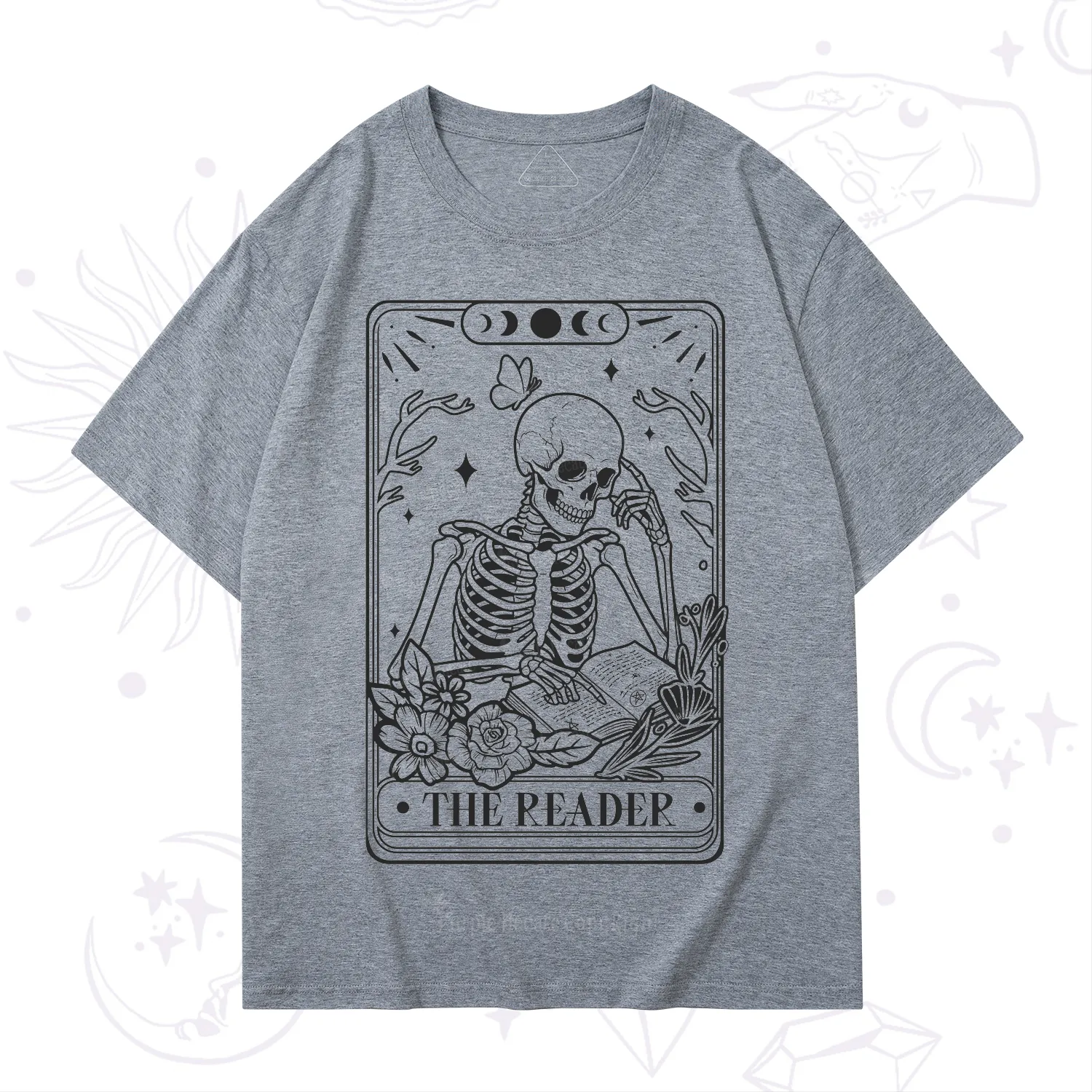 Purplehecate The Reader Tarot Skeleton T-Shirt