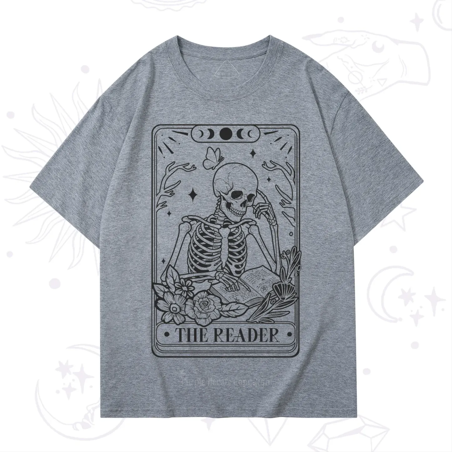 Purplehecate The Reader Tarot Skeleton T-Shirt
