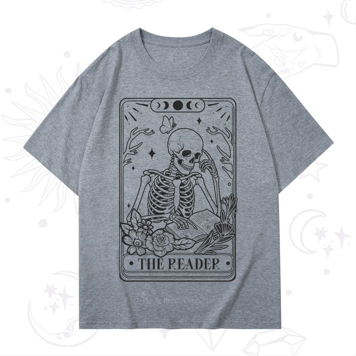 Purplehecate The Reader Tarot Skeleton T-Shirt