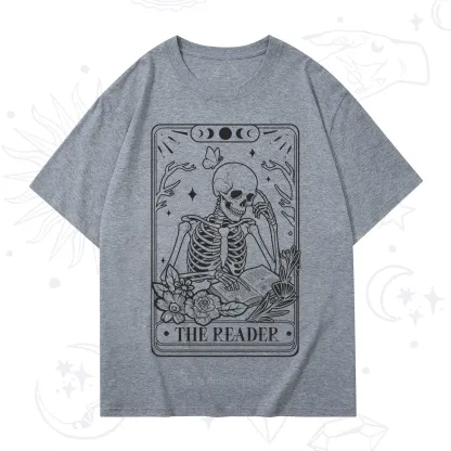 Purplehecate The Reader Tarot Skeleton T-Shirt