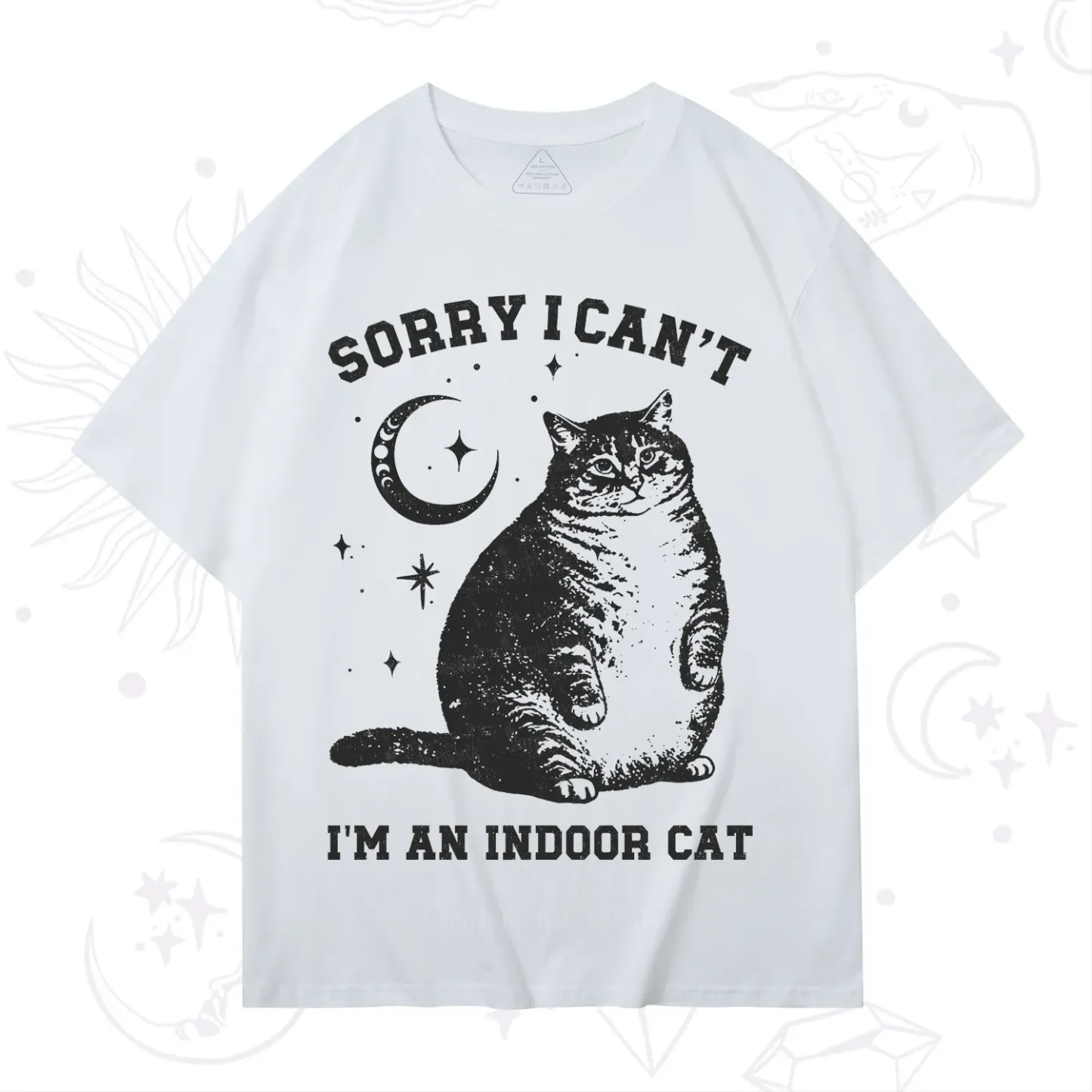 Purplehecate Sorry I Can't Go I'm an Indoor Cat T-Shirt