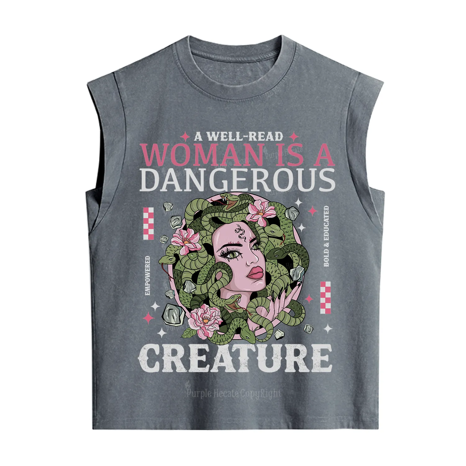 Purplehecate A Well Read Woman Is A Dangerous Vintage Washed Tank