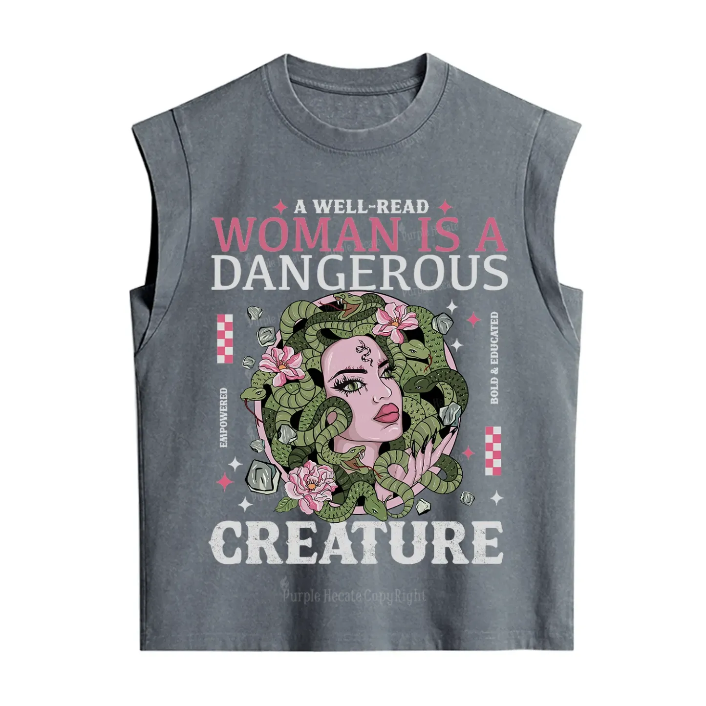 Purplehecate A Well Read Woman Is A Dangerous Vintage Washed Tank