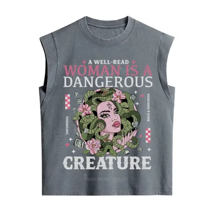 Purplehecate A Well Read Woman Is A Dangerous Vintage Washed Tank