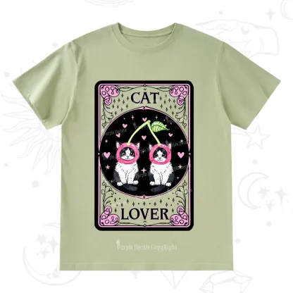 Purplehecate The Lovers Cherry Cat Tarot T-Shirt