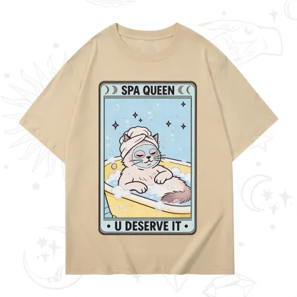 Purplehecate The Spa Queen Cat Tarot T-Shirt