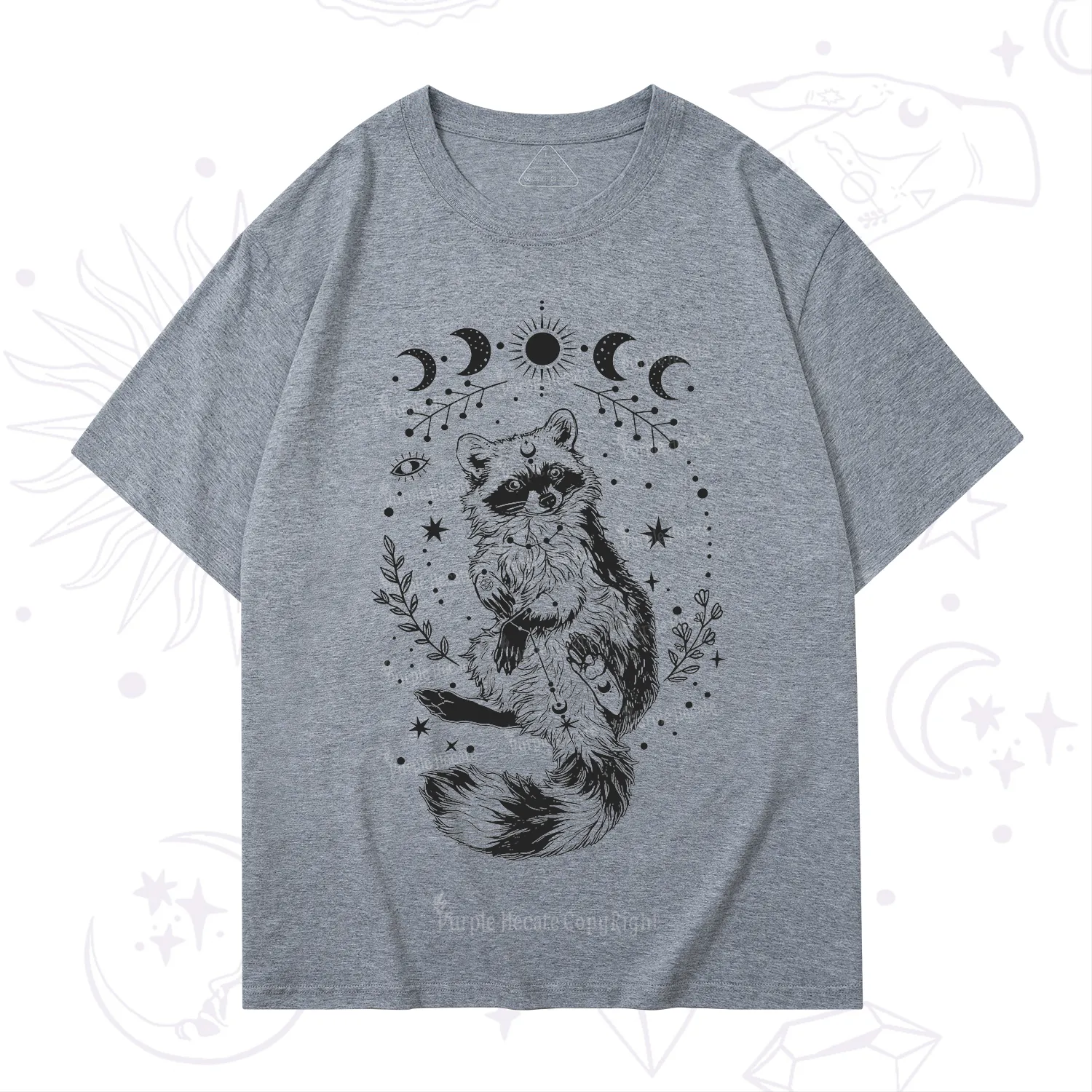 Purplehecate Lunar Magic Raccoon T-Shirt