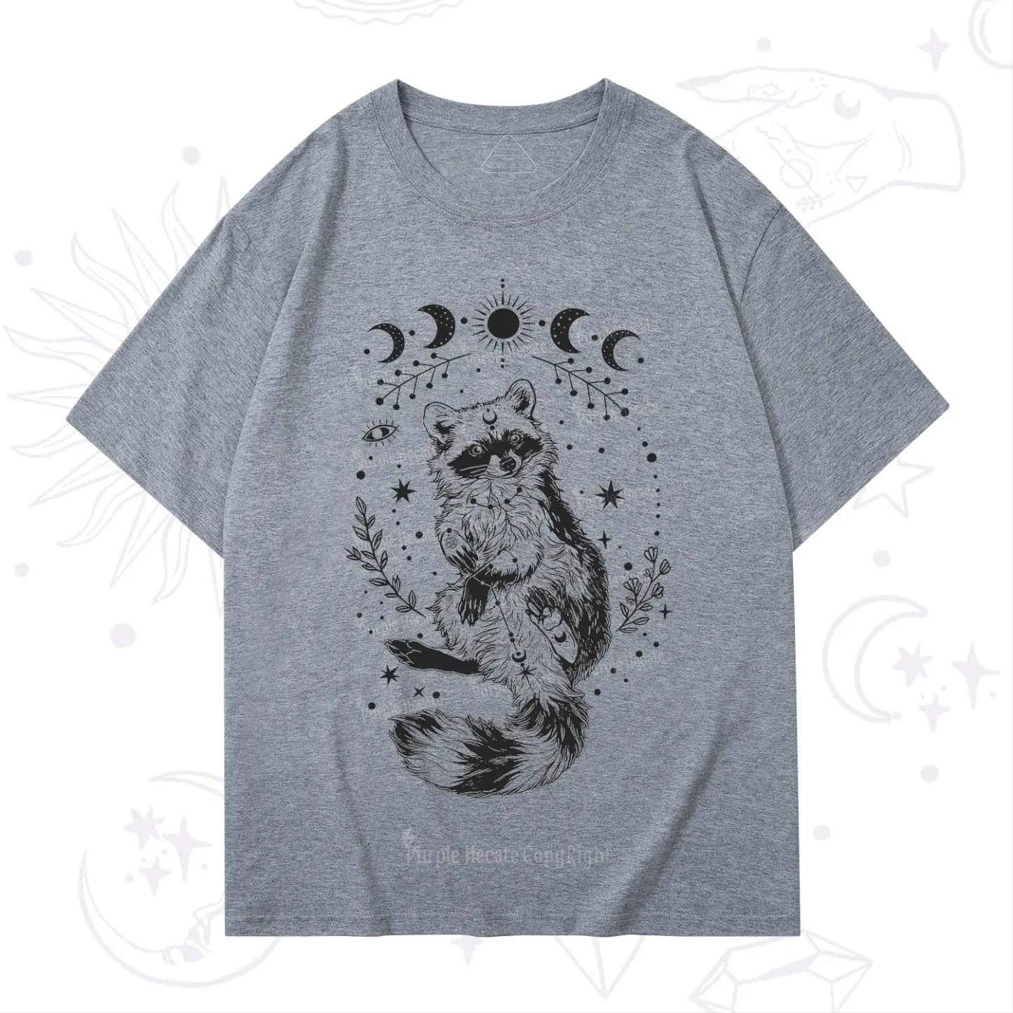 Purplehecate Lunar Magic Raccoon T-Shirt