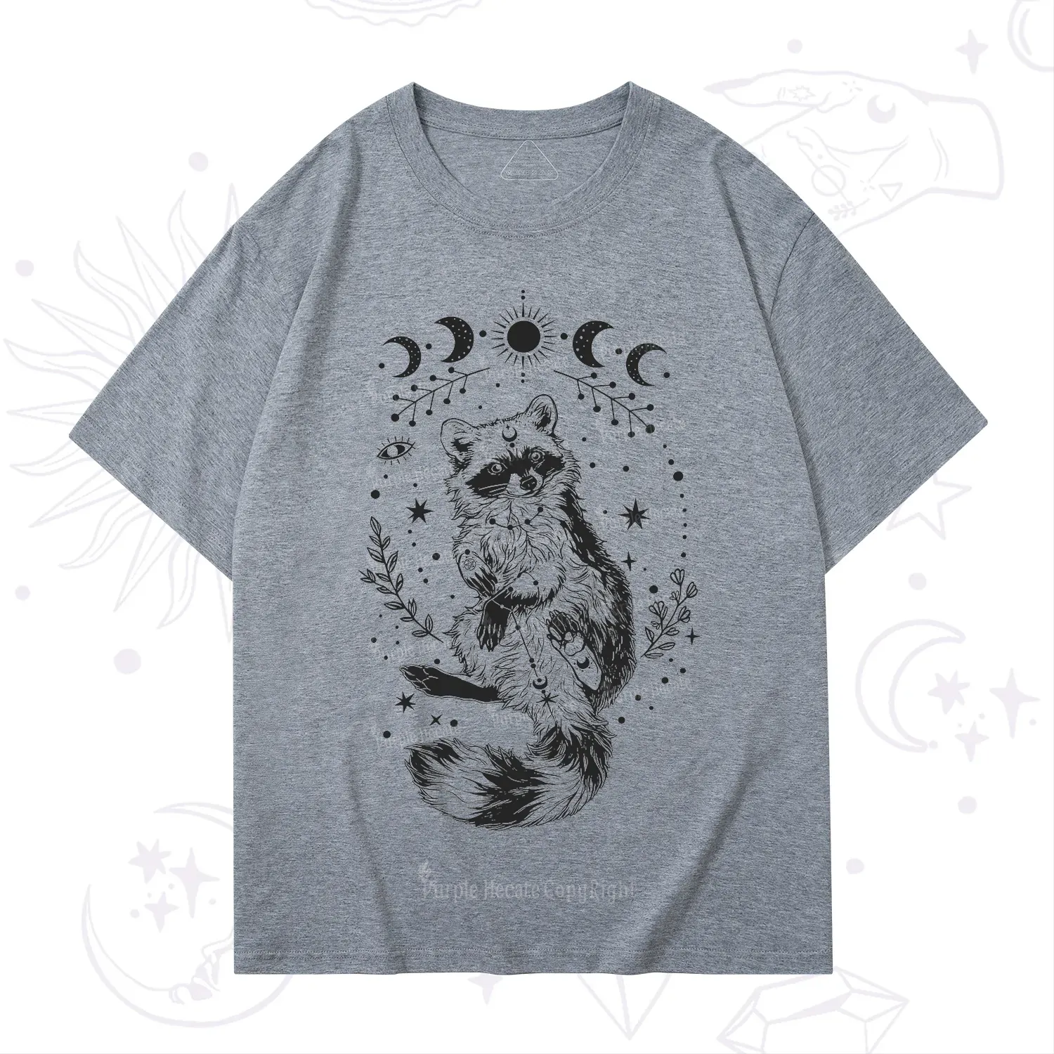 Purplehecate Lunar Magic Raccoon T-Shirt