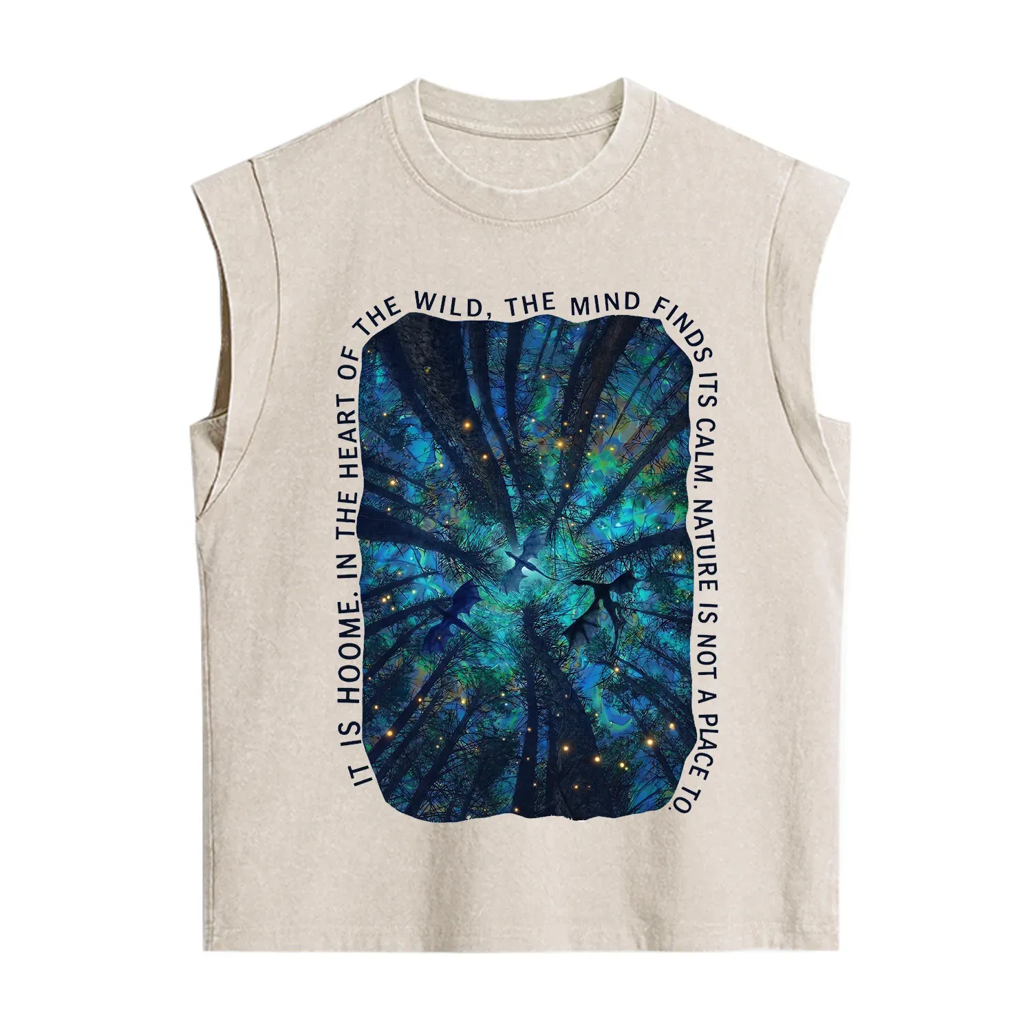 Purplehecate Forest Mindscape Night Sky Vintage Washed Tank