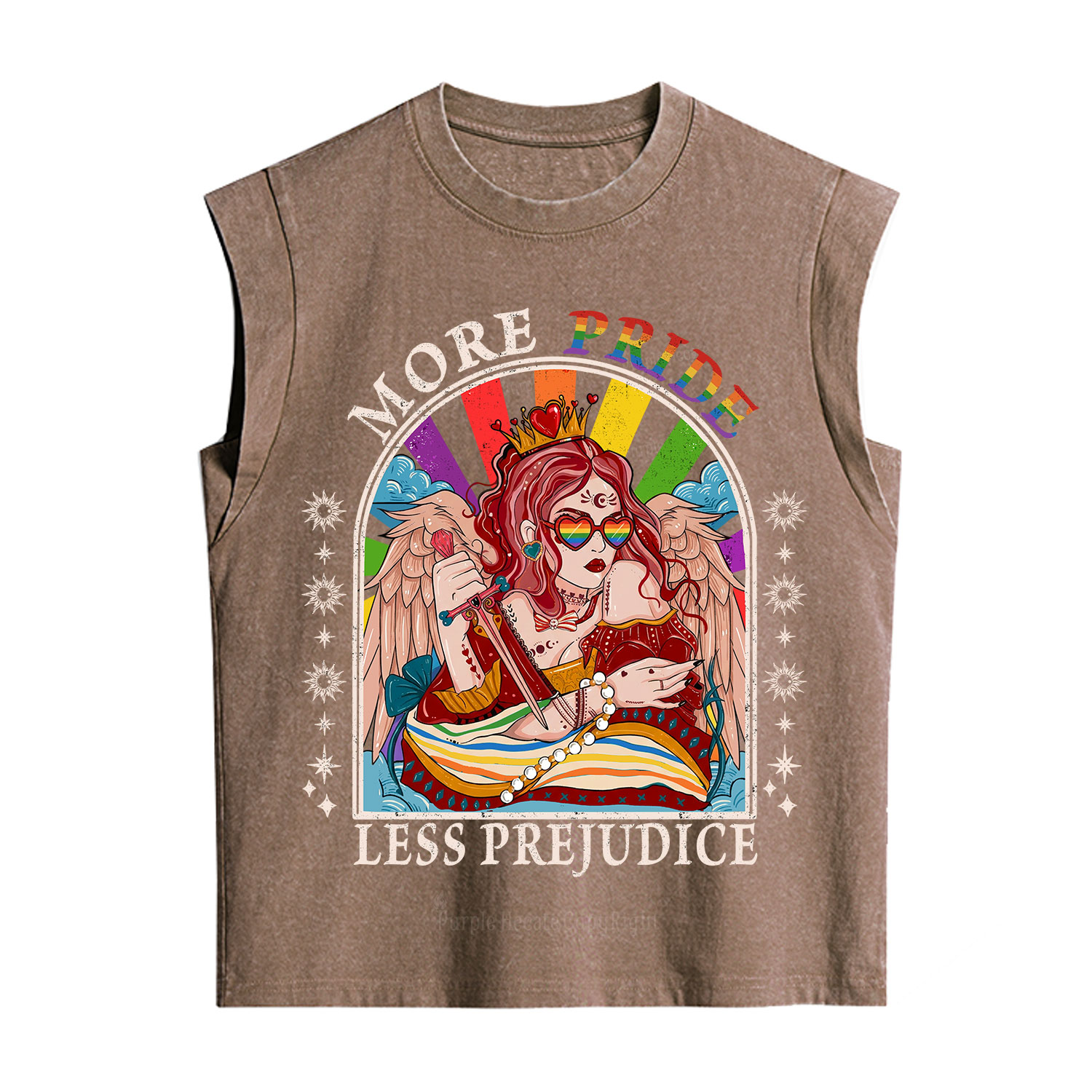 Purplehecate Fight for Trans Rights Knight Vintage Washed Tank