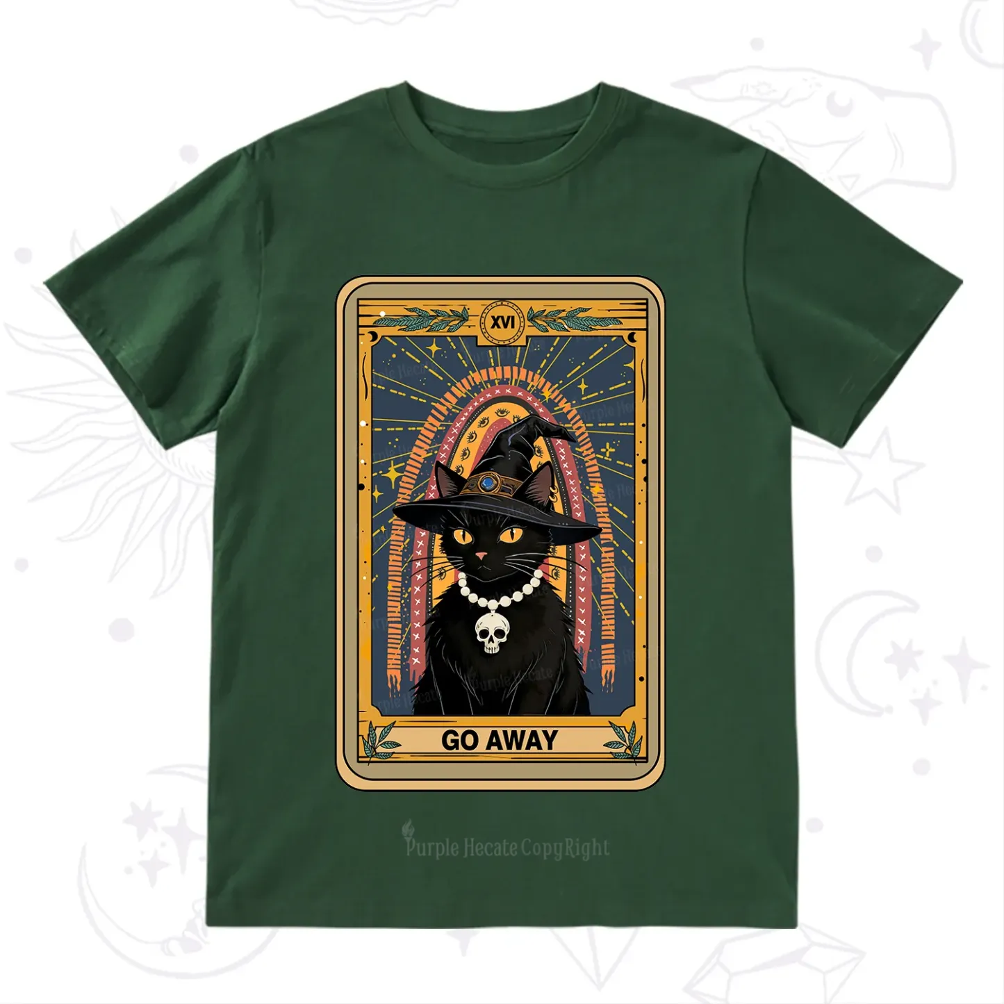 Purplehecate The Go Away Cat Tarot T-Shirt