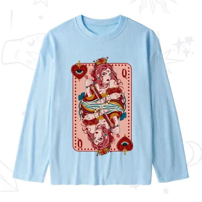 Purplehecate Queen of Hearts Slub Long Sleeve T-Shirt