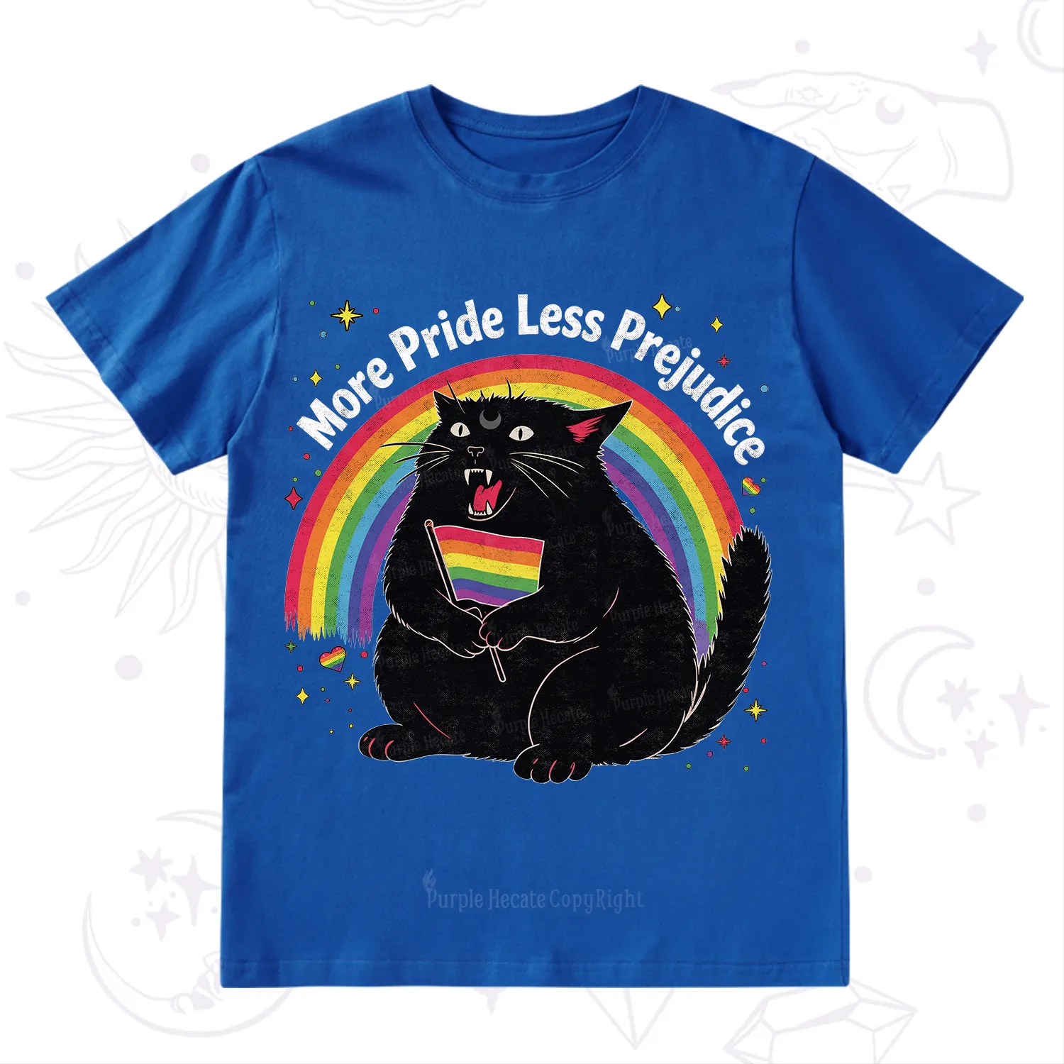 Purplehecate More Pride Less Prejudice Cat T-Shirt