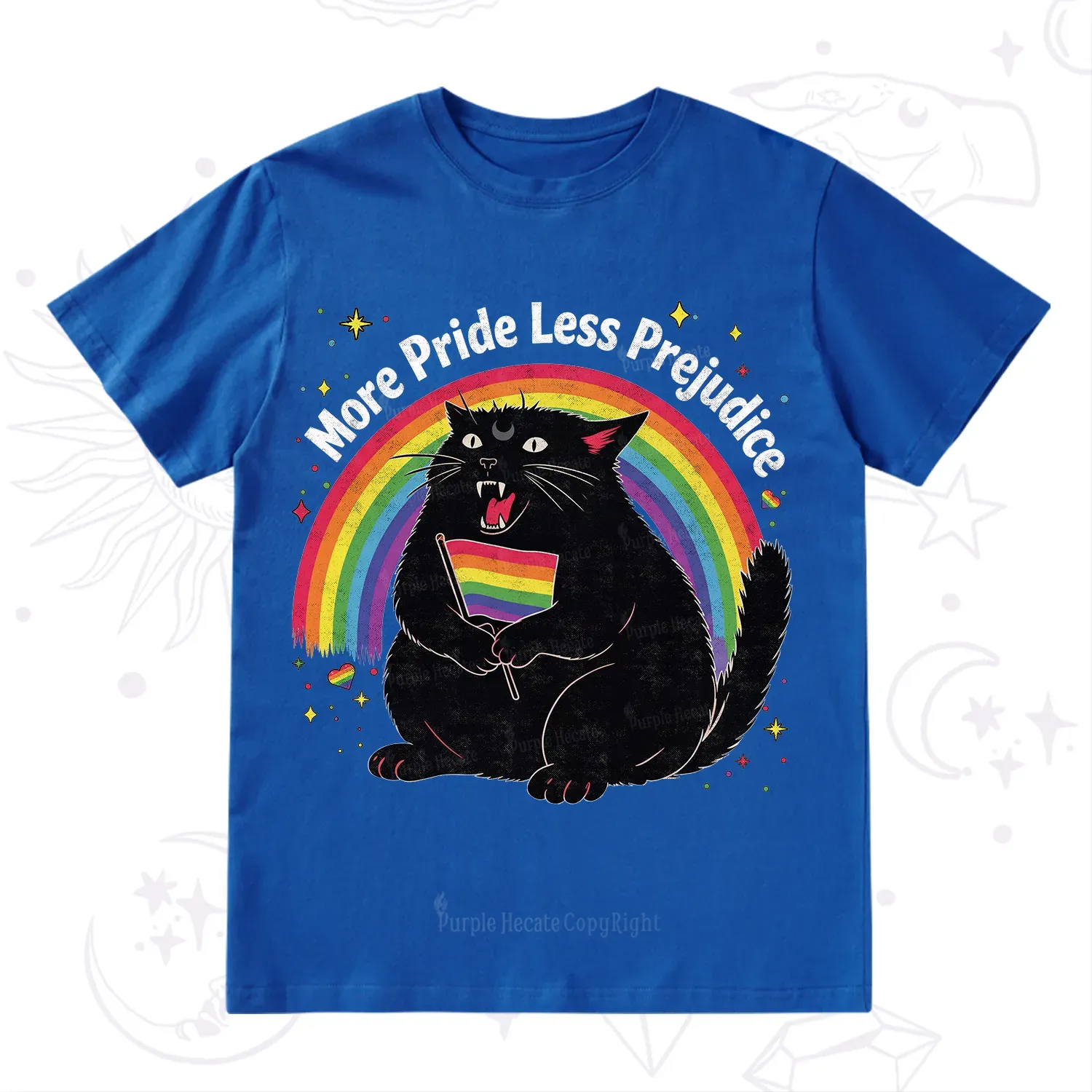Purplehecate More Pride Less Prejudice Cat T-Shirt