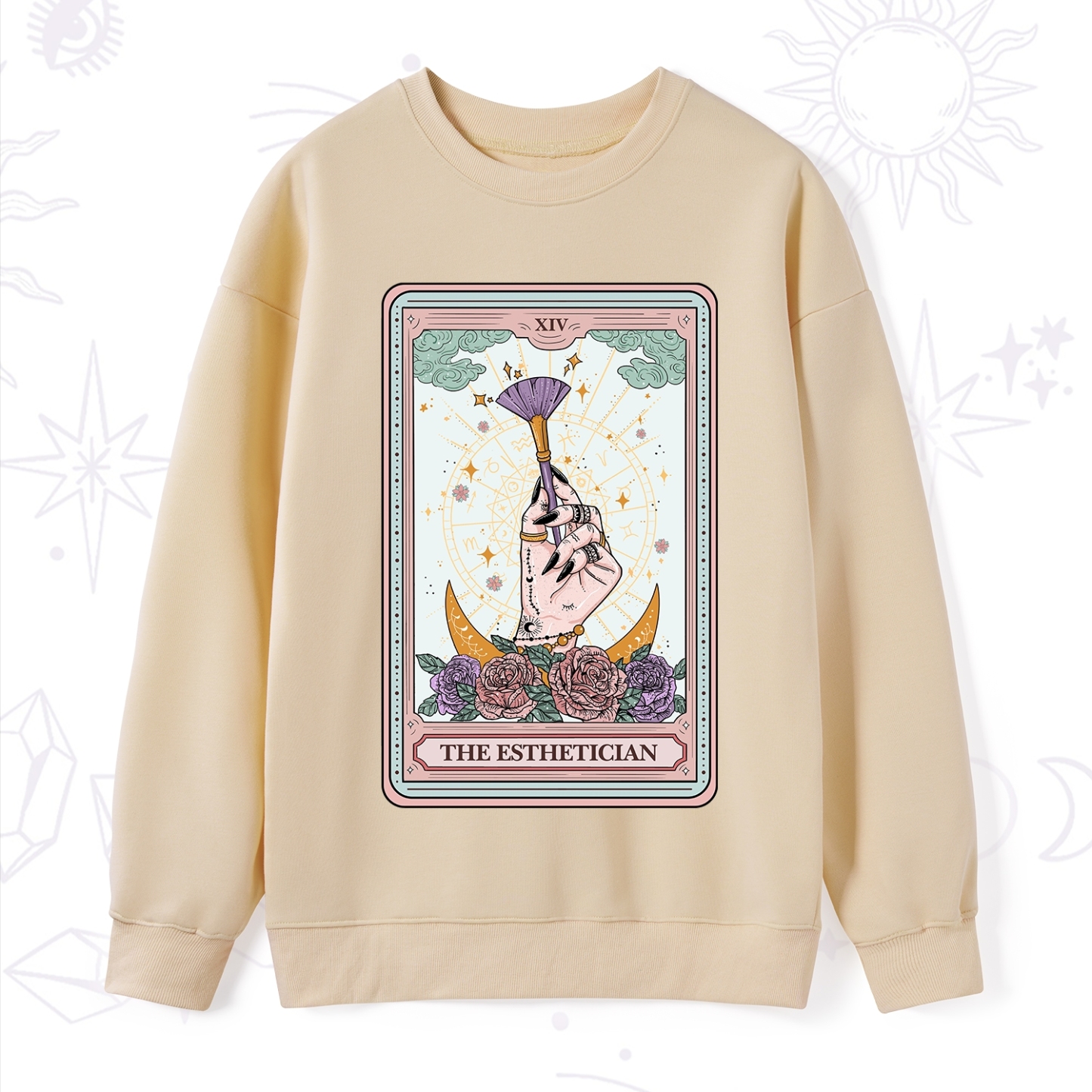 Purplehecate The Esthetician Tarot Card Sweatshirt