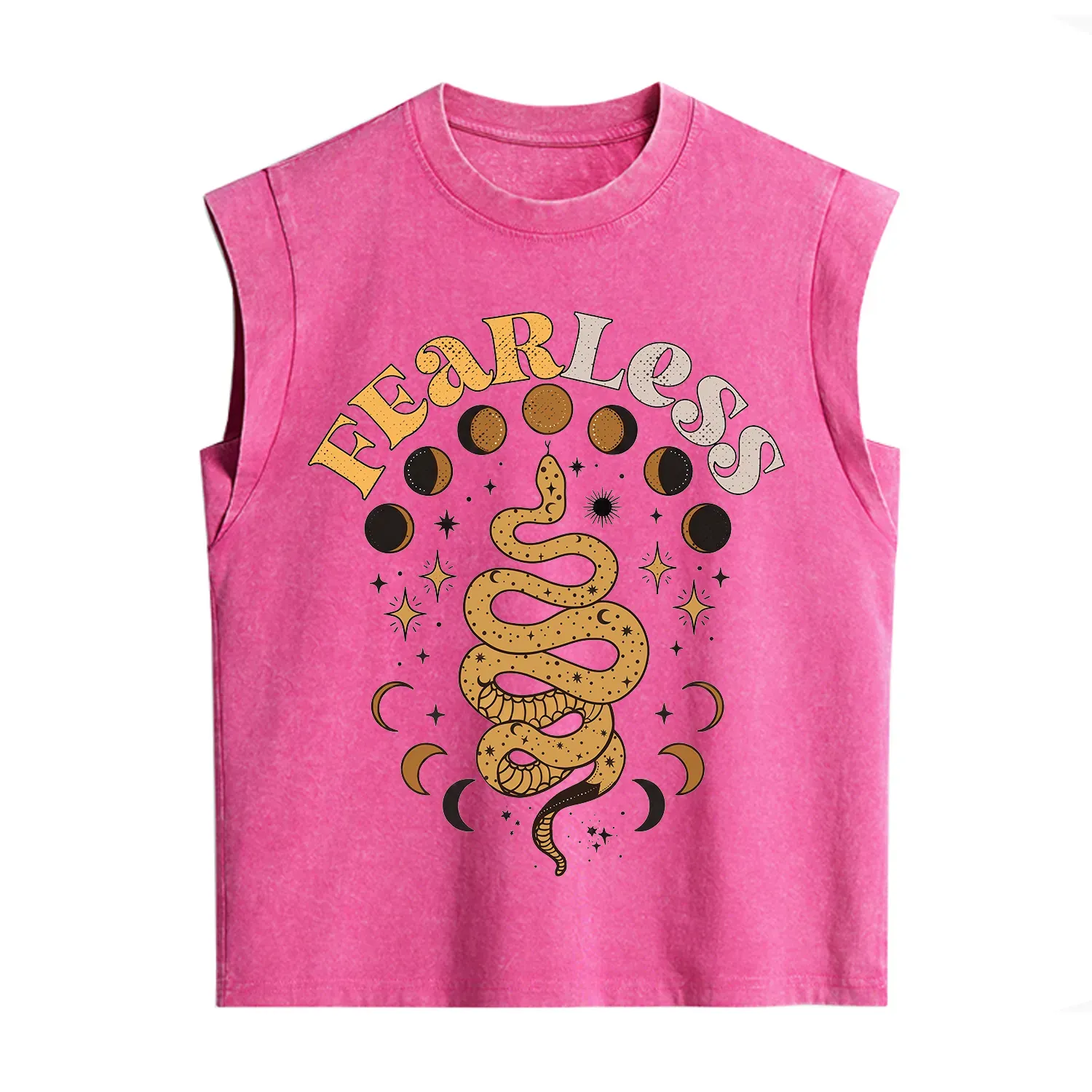 Purplehecate Fearless Serpent of the Moon Phases Vintage Washed Tank