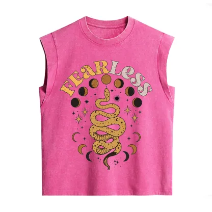 Purplehecate Fearless Serpent of the Moon Phases Vintage Washed Tank
