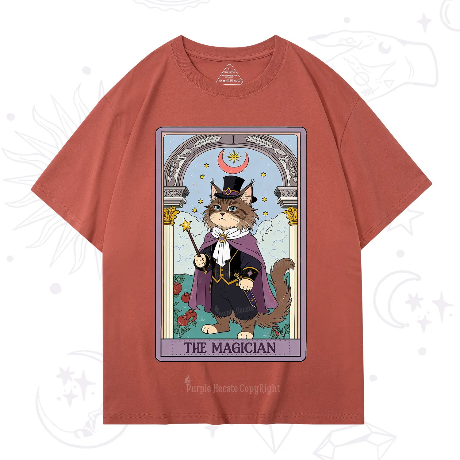 Purplehecate The Magician Cat Tarot T-Shirt
