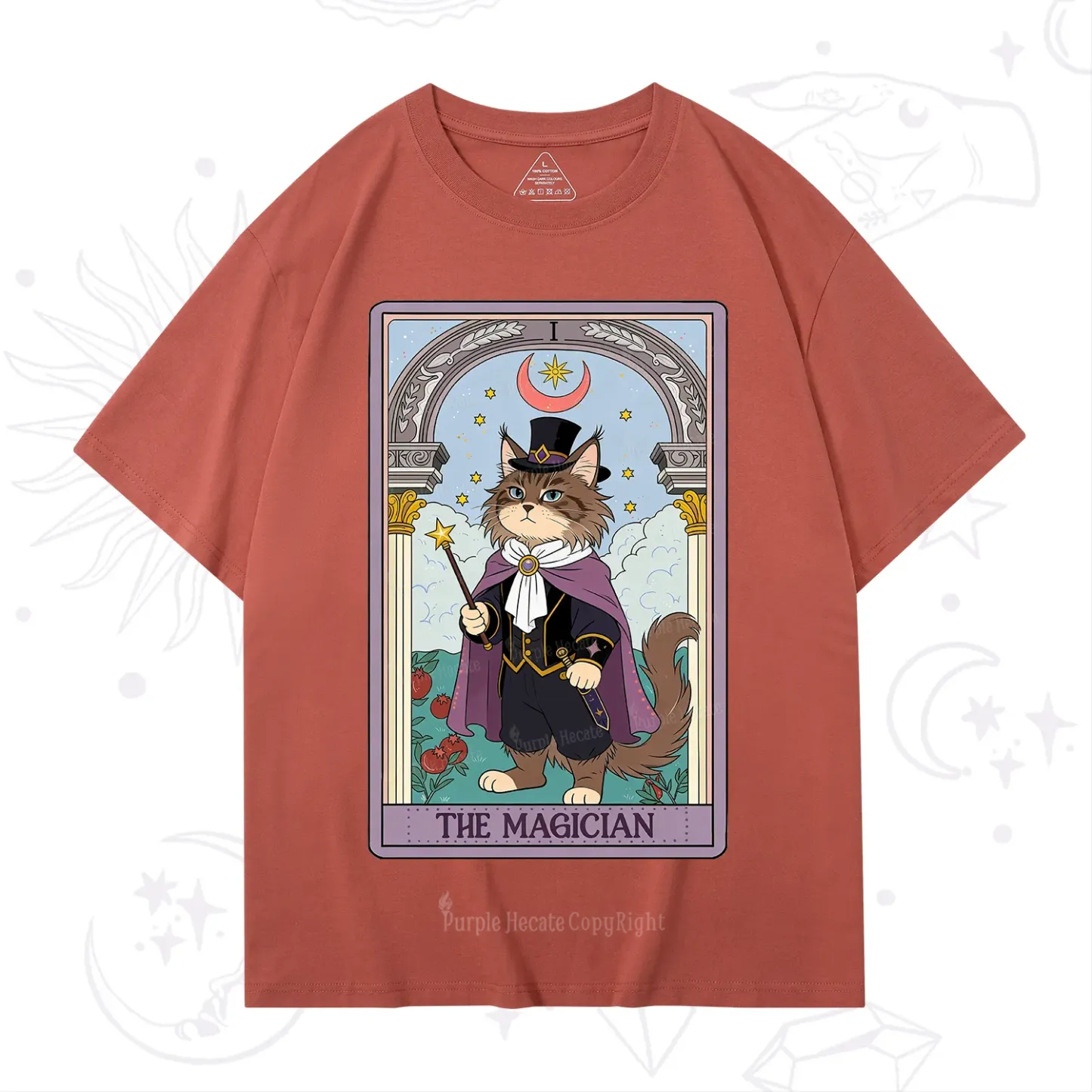 Purplehecate The Magician Cat Tarot T-Shirt