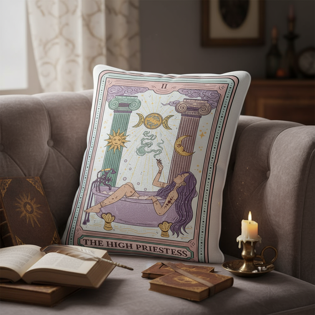 Purplehecate The High Priestess Tarot Pillow