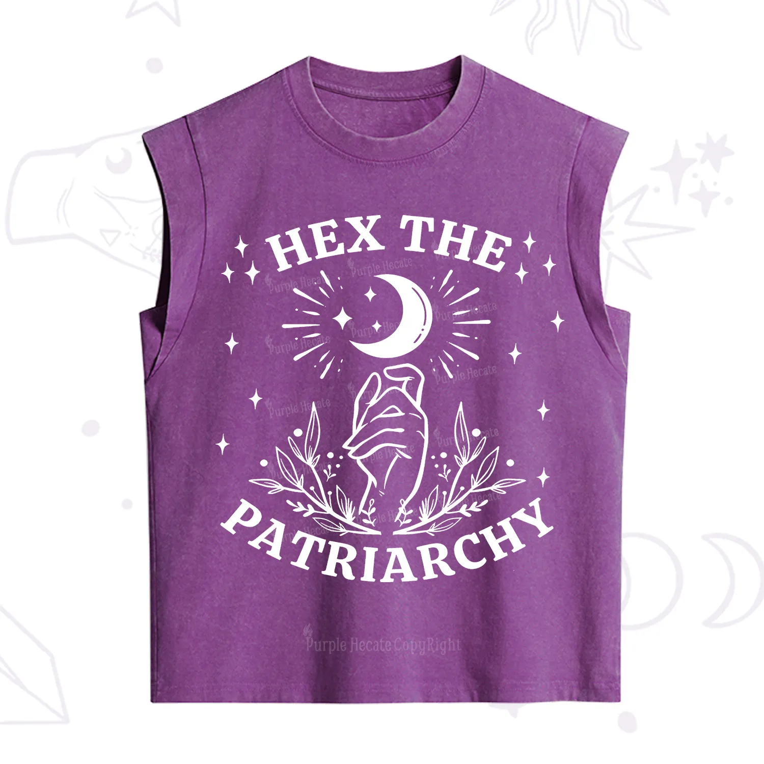 Purplehecate Hex The Patriarchy Vintage Washed Tank