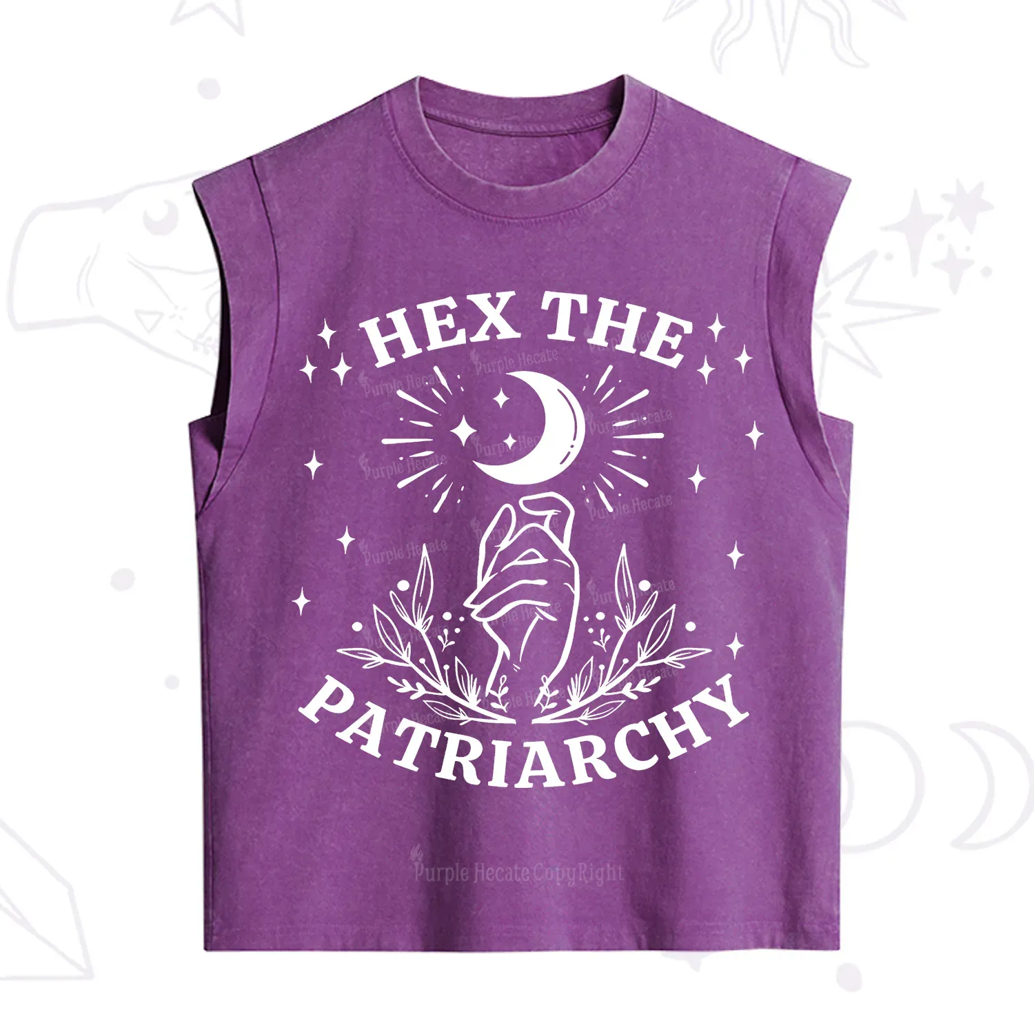 Purplehecate Hex The Patriarchy Vintage Washed Tank