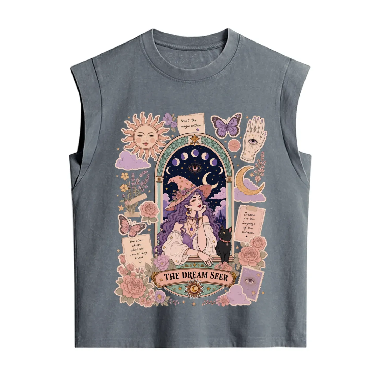Purplehecate The Dream Seer Witch Vintage Washed Tank