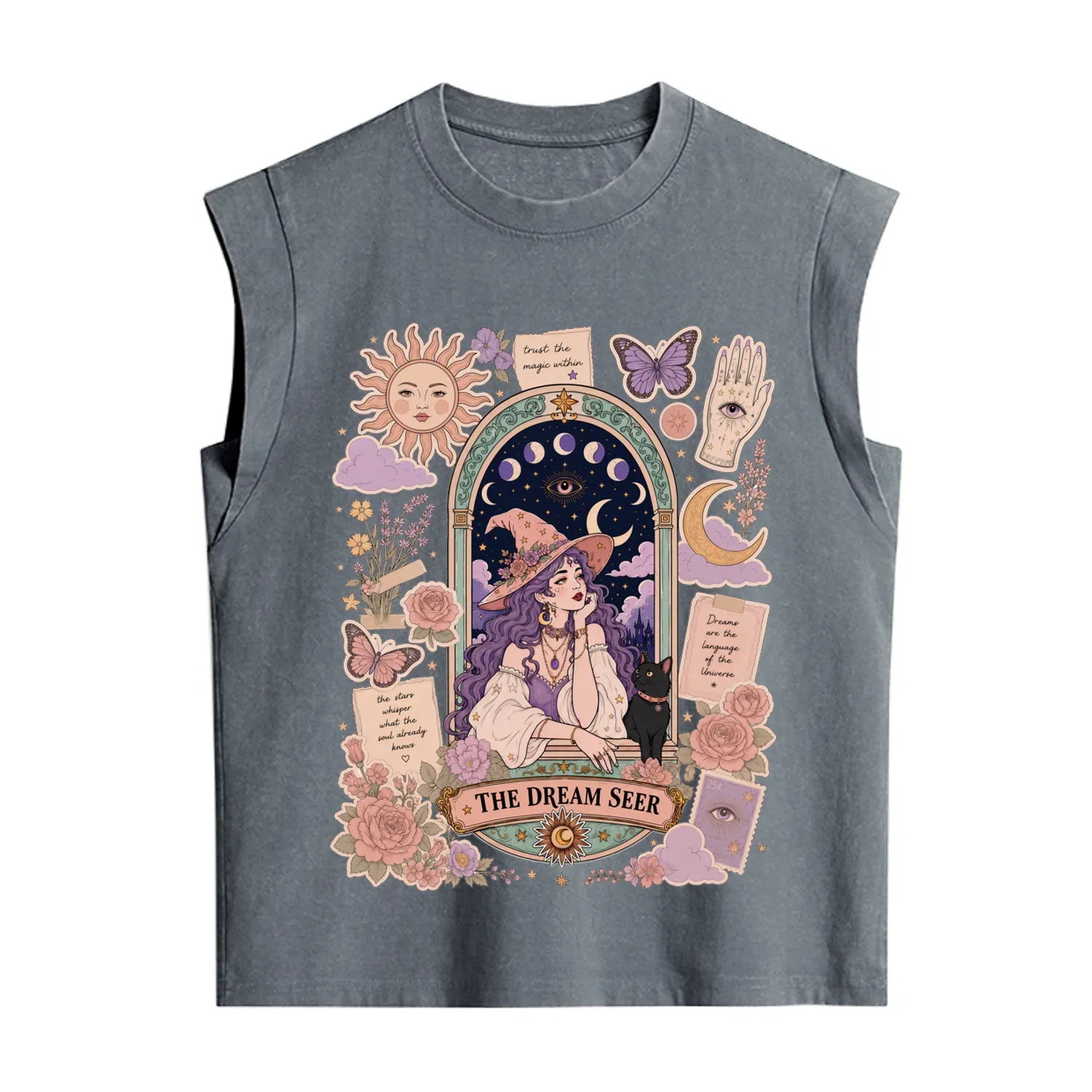 Purplehecate The Dream Seer Witch Vintage Washed Tank