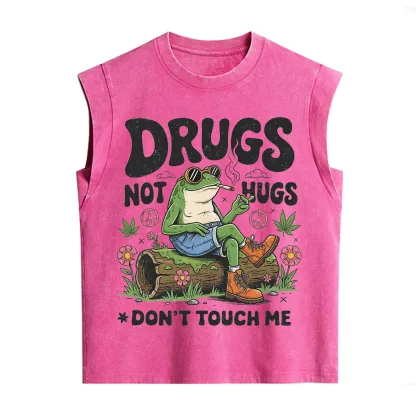Purplehecate Drugs Not Hugs Vintage Washed Tank