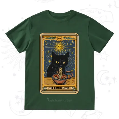 Purplehecate The Ramen Lover Cat Tarot T-Shirt