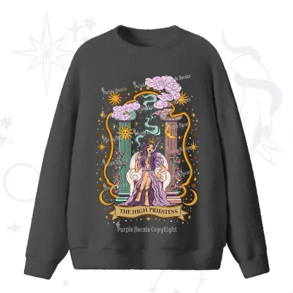 Purplehecate The High Priestess Goddess Fuzzy Ugly Sweater