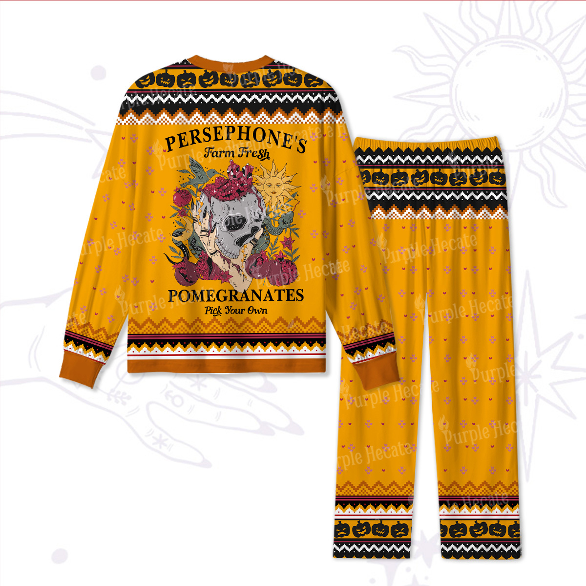 Purplehecate Persephone's Farm Fresh Pomegranates Pick Your Own Halloween Pajamas