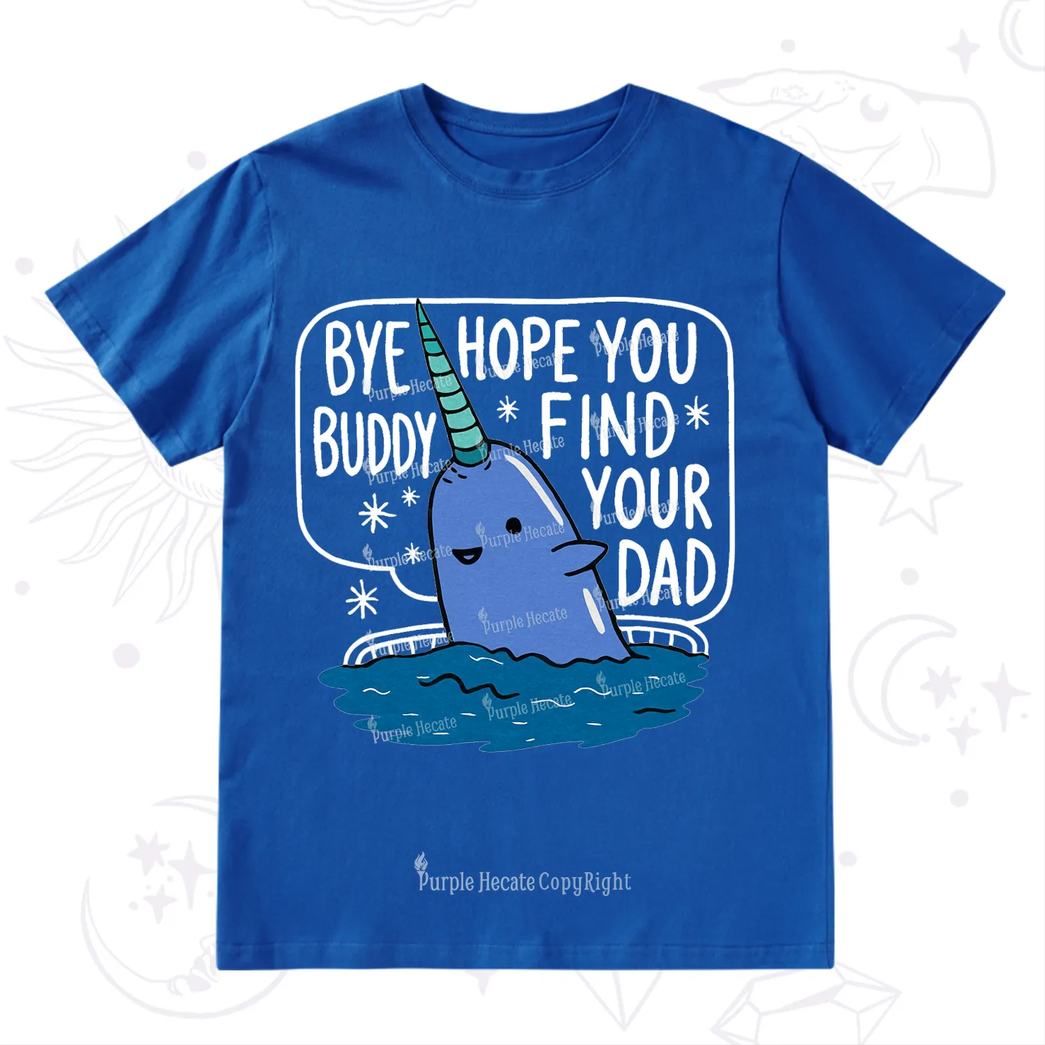 Purplehecate Good Luck Buddy Whale Christmas T-Shirt