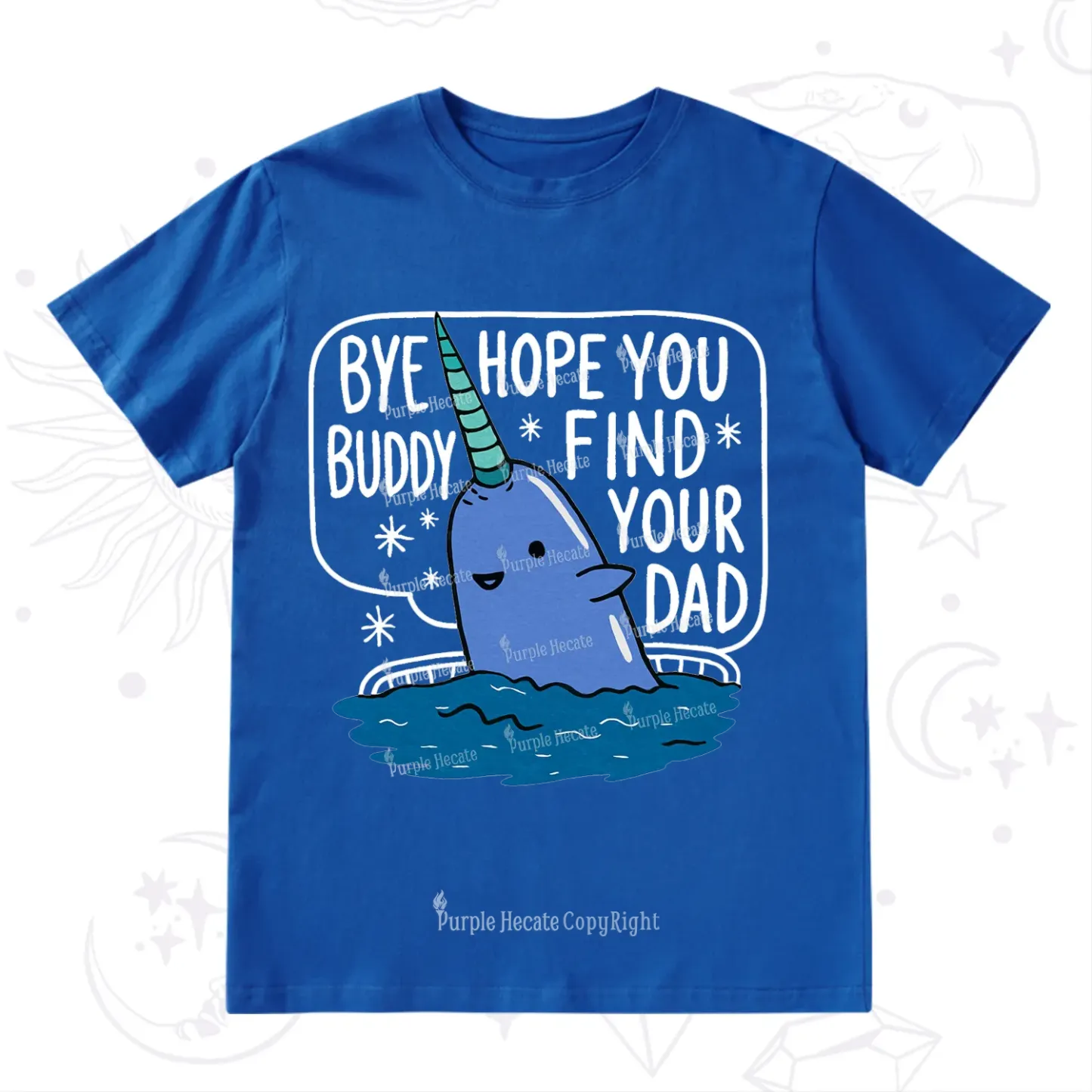 Purplehecate Good Luck Buddy Whale Christmas T-Shirt