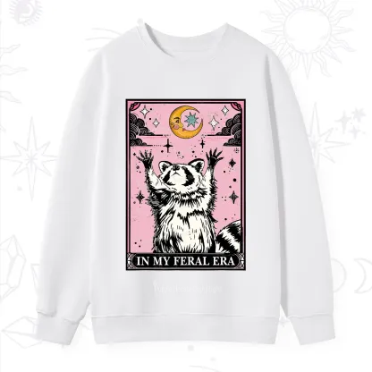 Purplehecate The In My Feral Era Tarot Raccoon Sweatshirt