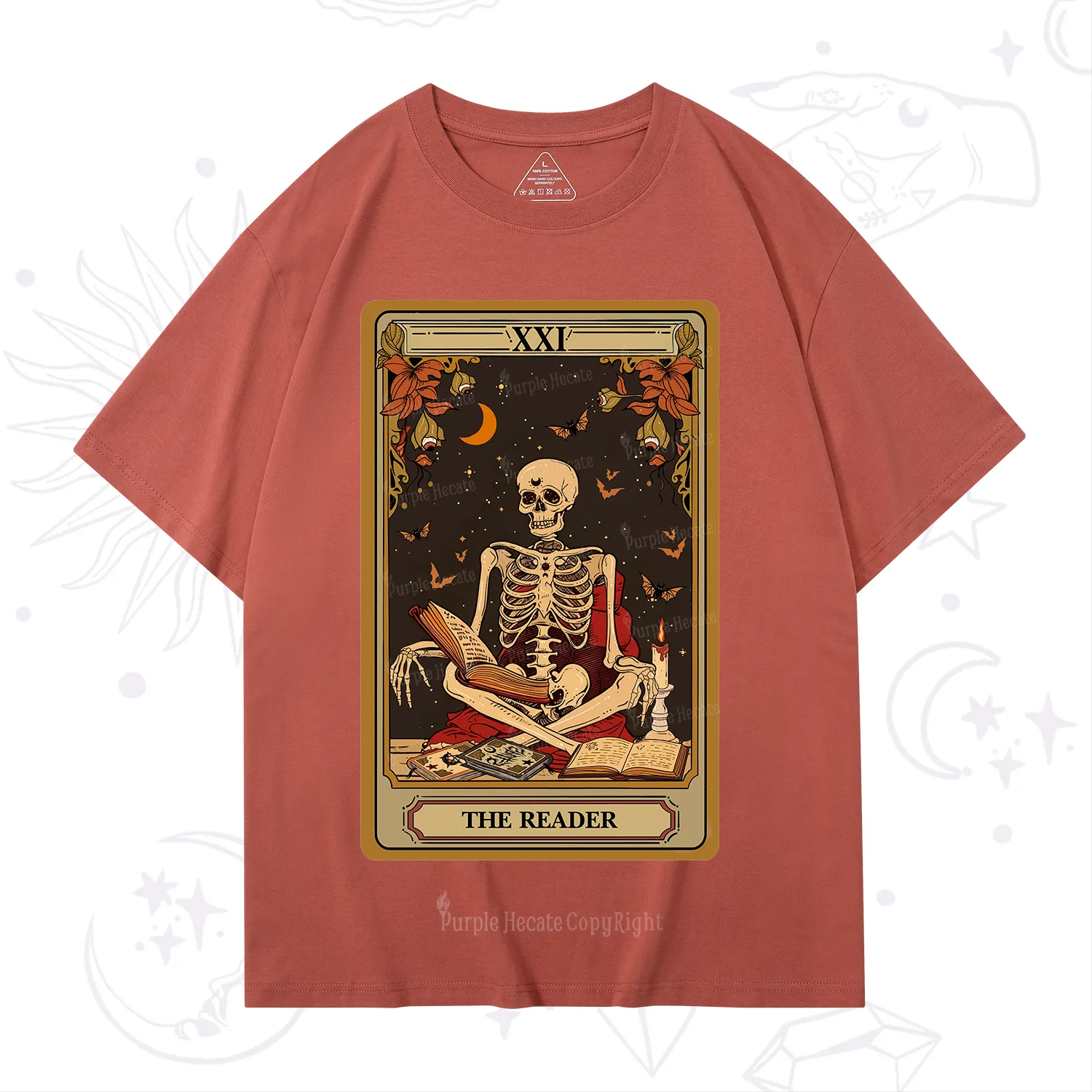 Purplehecate The Reader Tarot Card T-Shirt