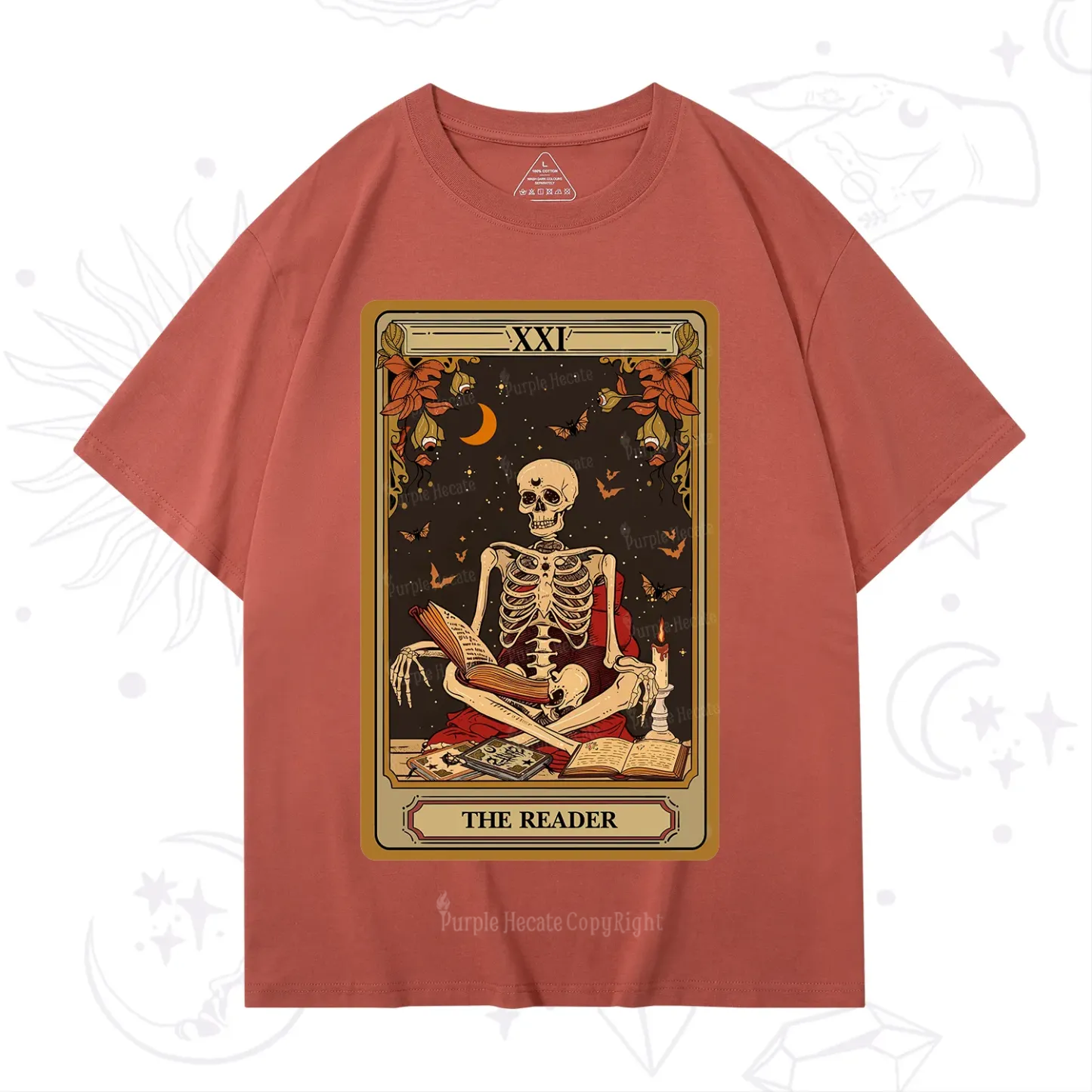 Purplehecate The Reader Tarot Card T-Shirt