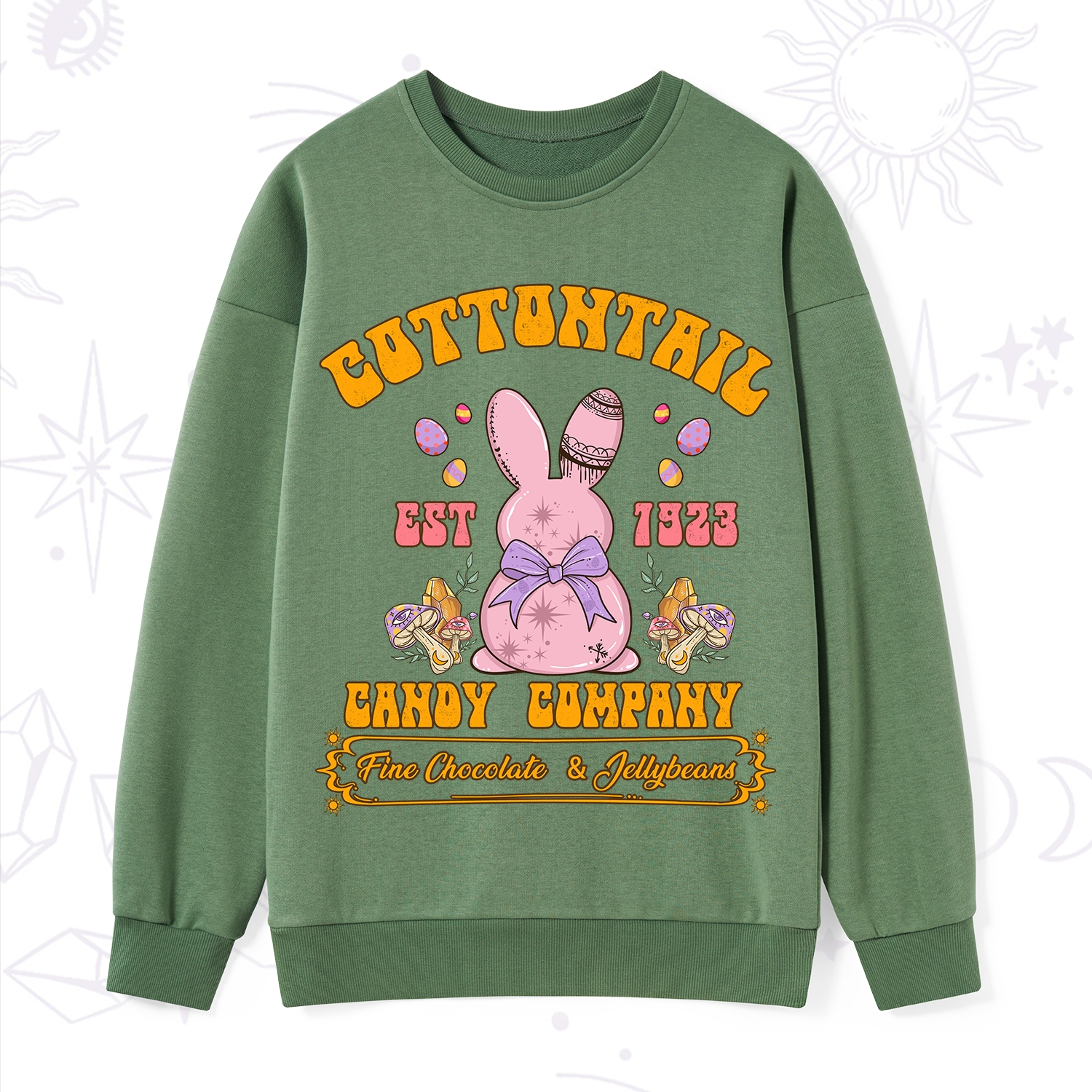 Purplehecate Cottontail Candy Company Easter Sweatshirt