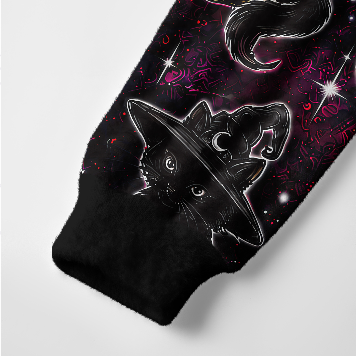 Purplehecate Brewing Black Cat Ugly Cardigan Sweaters