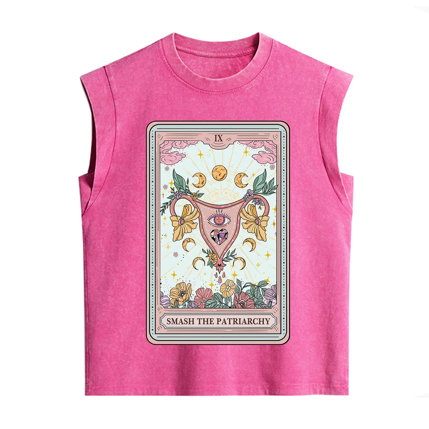 Purplehecate The Smash the Patriarchy Tarot Vintage Washed Tank