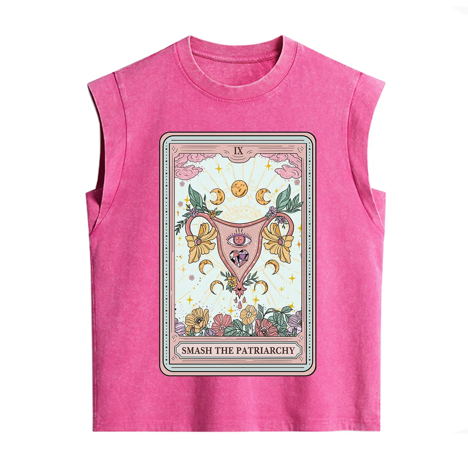 Purplehecate The Smash the Patriarchy Tarot Vintage Washed Tank