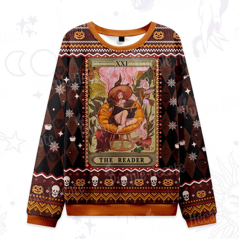 Purplehecate The Reader Tarot Card Ugly Halloween Sweatshirts