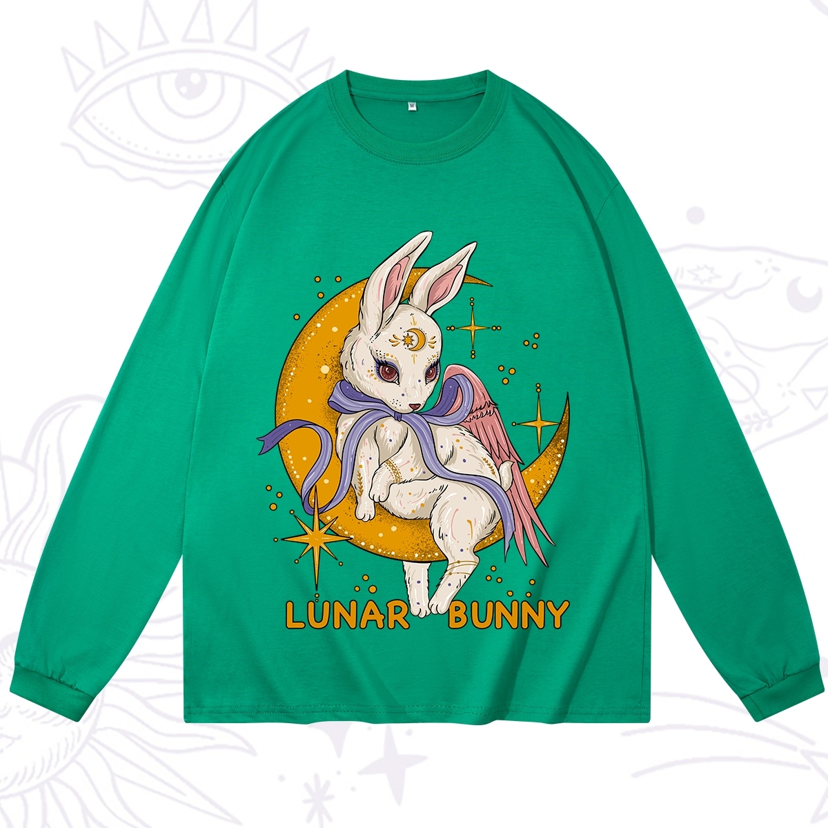 Purplehecate Lunar Bunny Easter Long Sleeve T-Shirt