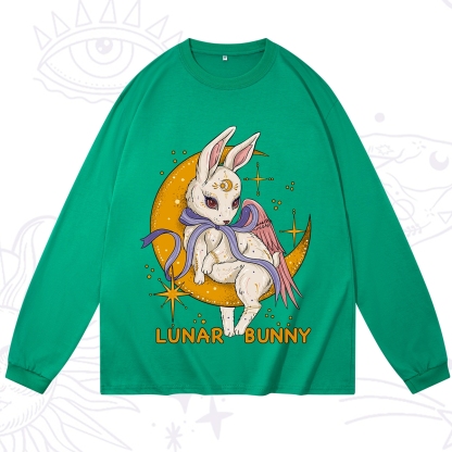 Purplehecate Lunar Bunny Easter Long Sleeve T-Shirt