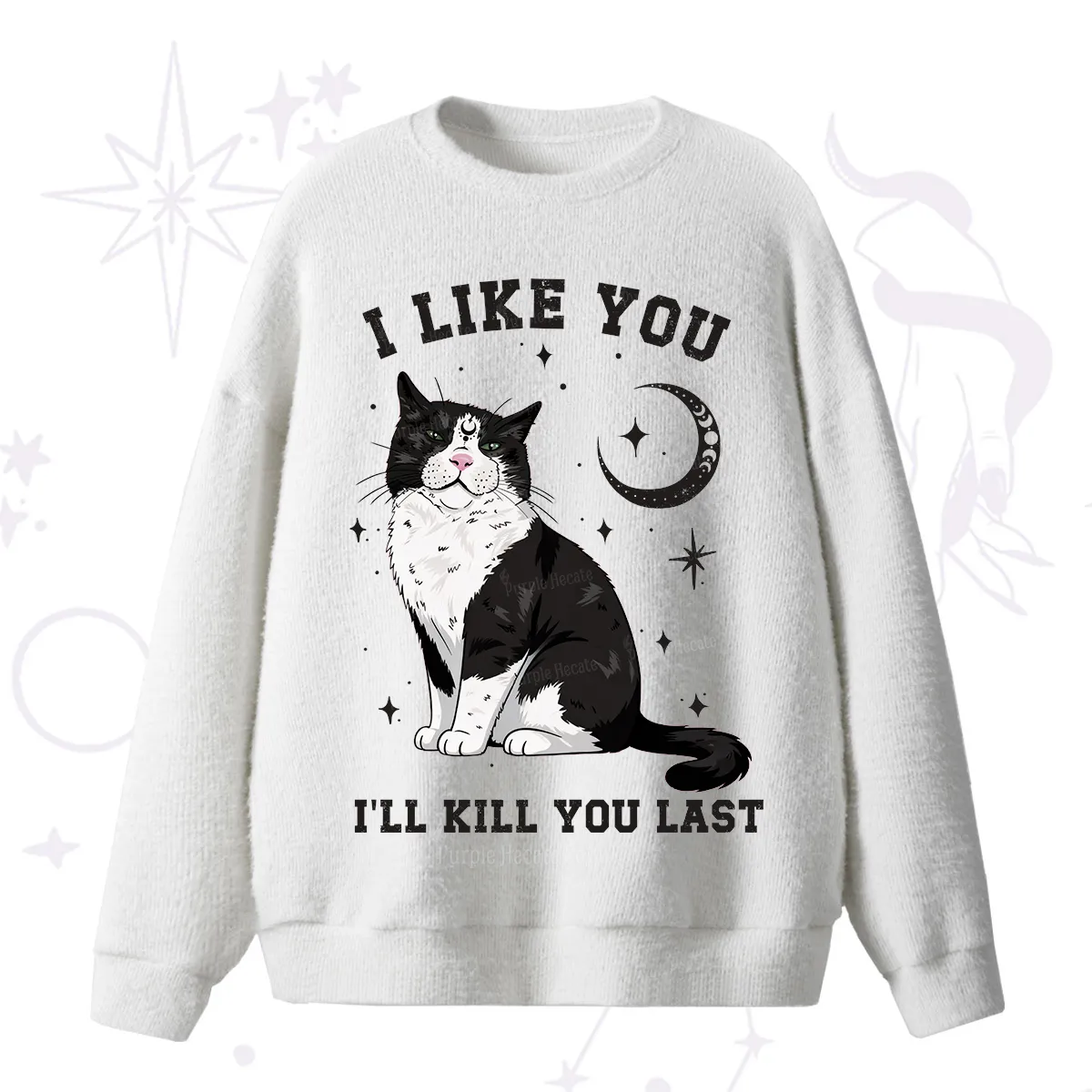 Purplehecate I Like You I'll Kill You Last Fuzzy Ugly Sweater