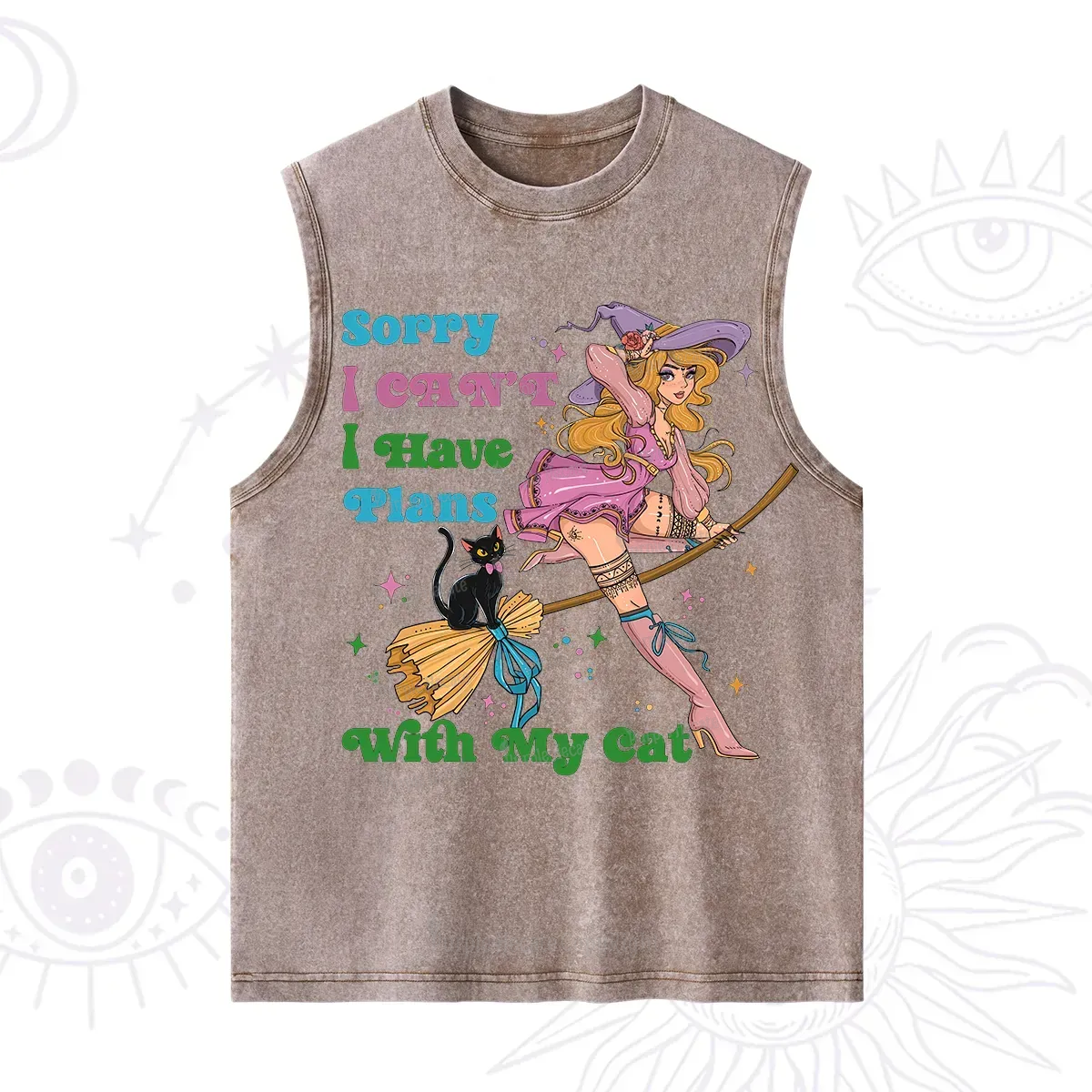 Purplehecate Sorry I Can’t I Have Plans With My Cat Washed Tank