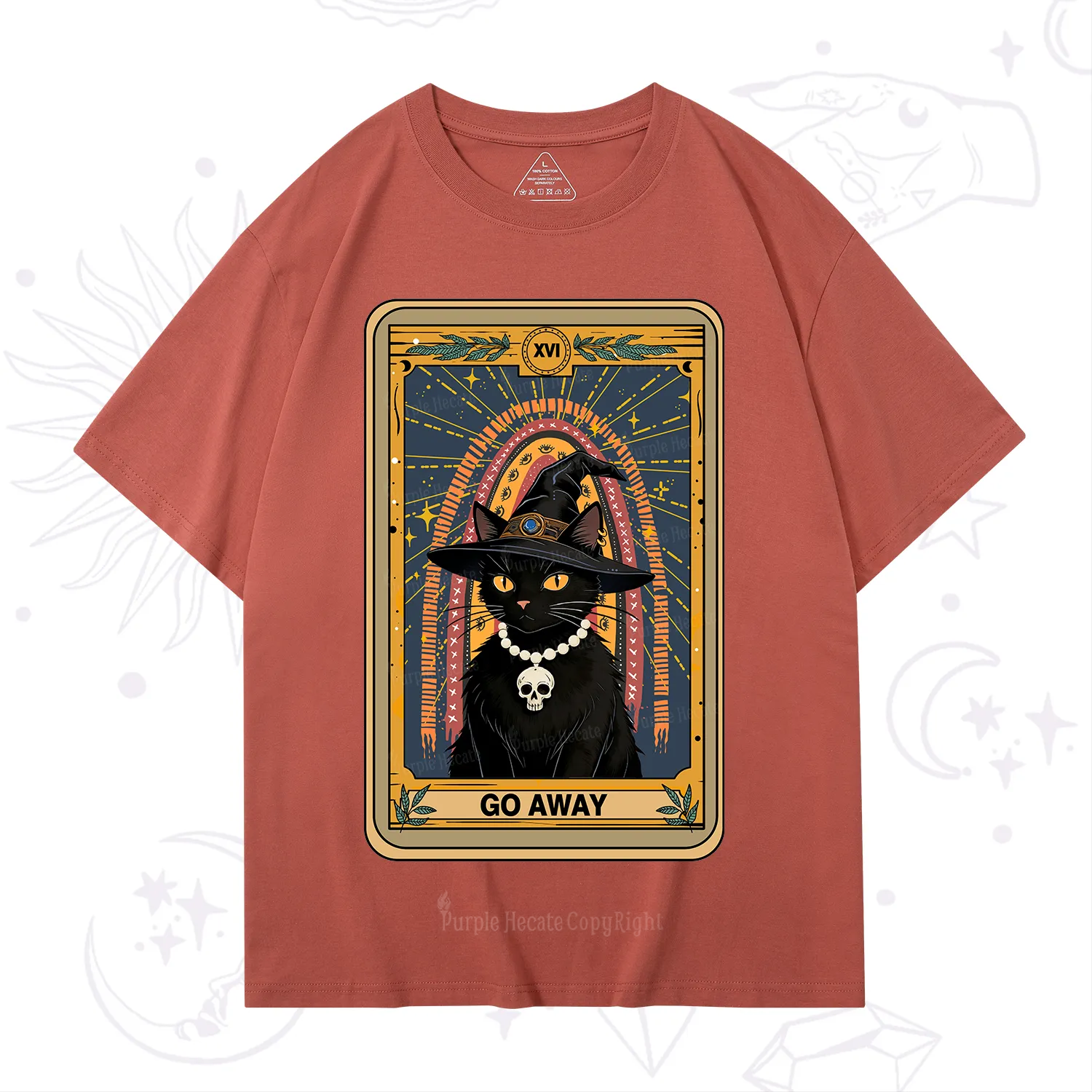 Purplehecate The Go Away Cat Tarot T-Shirt